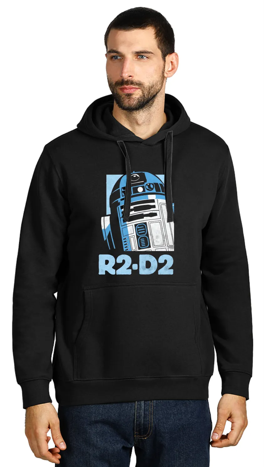 Hoodie crni - R2D2 Blue