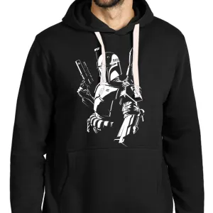 Hoodie crni - Mandalorian silhouette