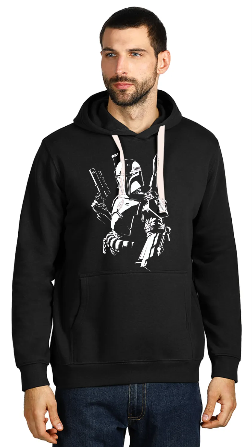 Hoodie crni - Mandalorian silhouette