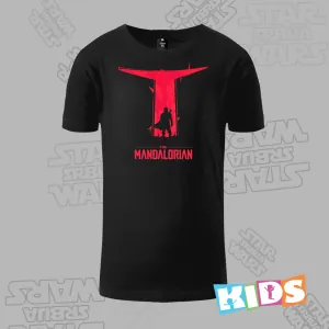 Dečija majica kratkih rukava crna – The Mandalorian