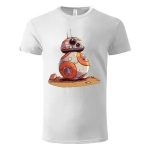 Majica kratkih rukava bela – BB8 Cartoonish Majica kratkih rukava bela – BB8 Cartoonish