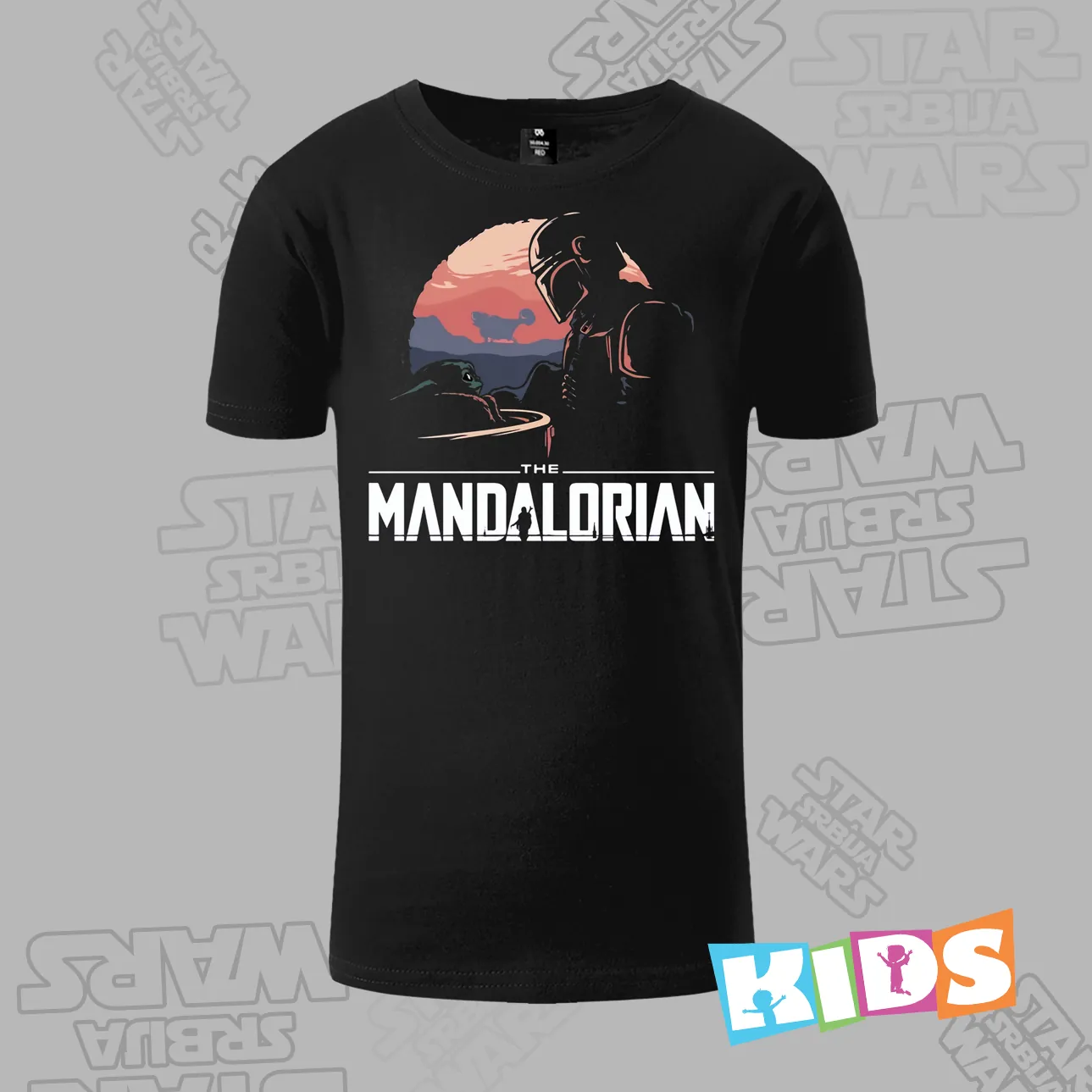 Dečija majica kratkih rukava crna – The Mandalorian Storytelling