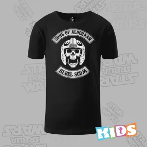 Dečija majica kratkih rukava crna – Rebel scum