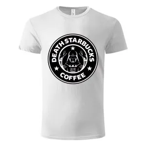 Majica kratkih rukava bela - Death Starbucks coffee
