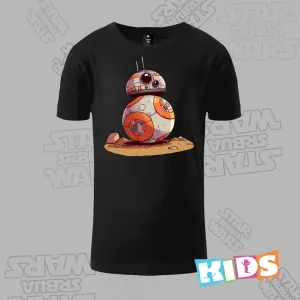 Dečija majica kratkih rukava crna – BB8 droid cartoonish Dečija majica kratkih rukava crna – BB8 droid cartoonish