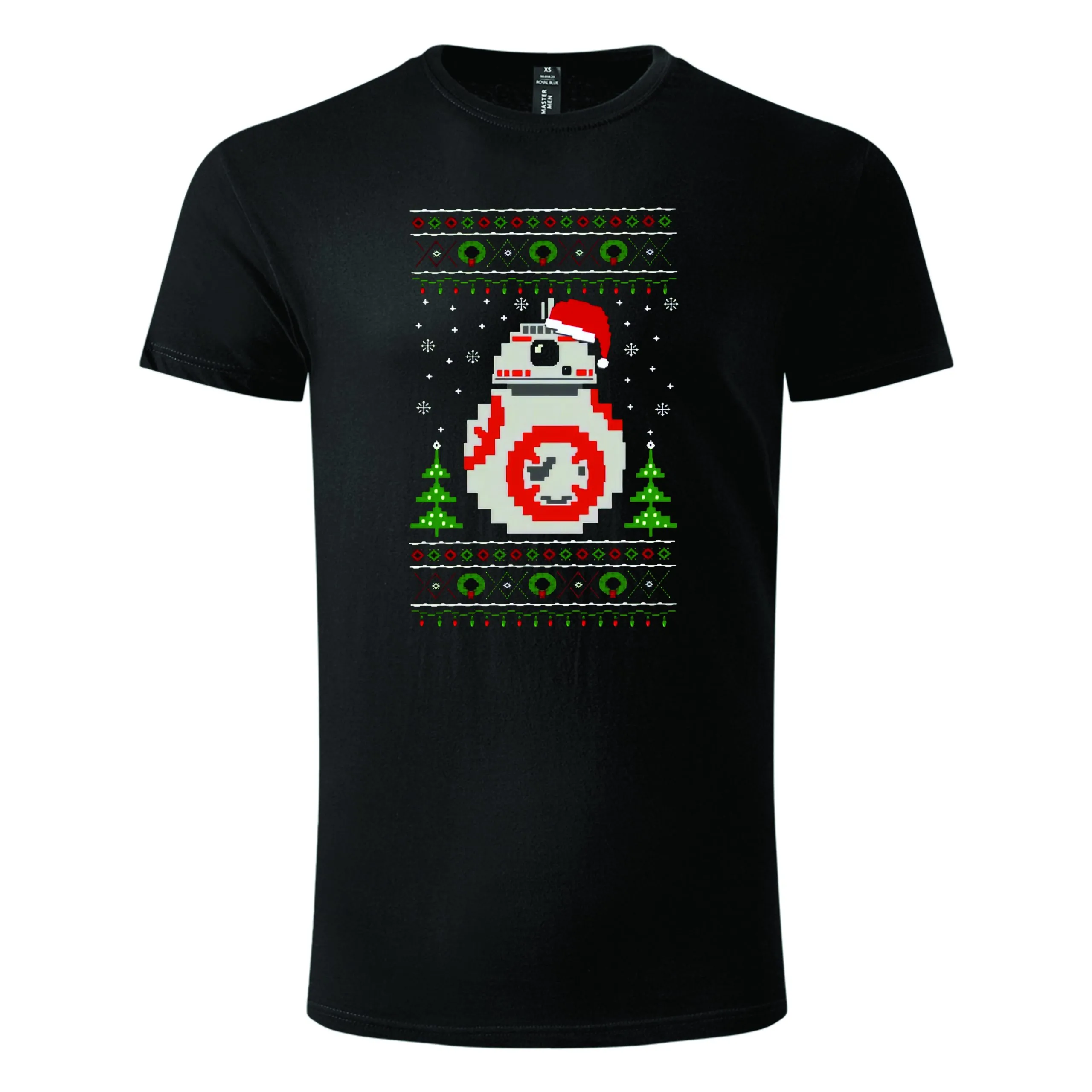 Majica kratkih rukava crna – BB8 droid Xmass