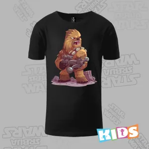 Dečija majica kratkih rukava crna - Wookiee cartoonish