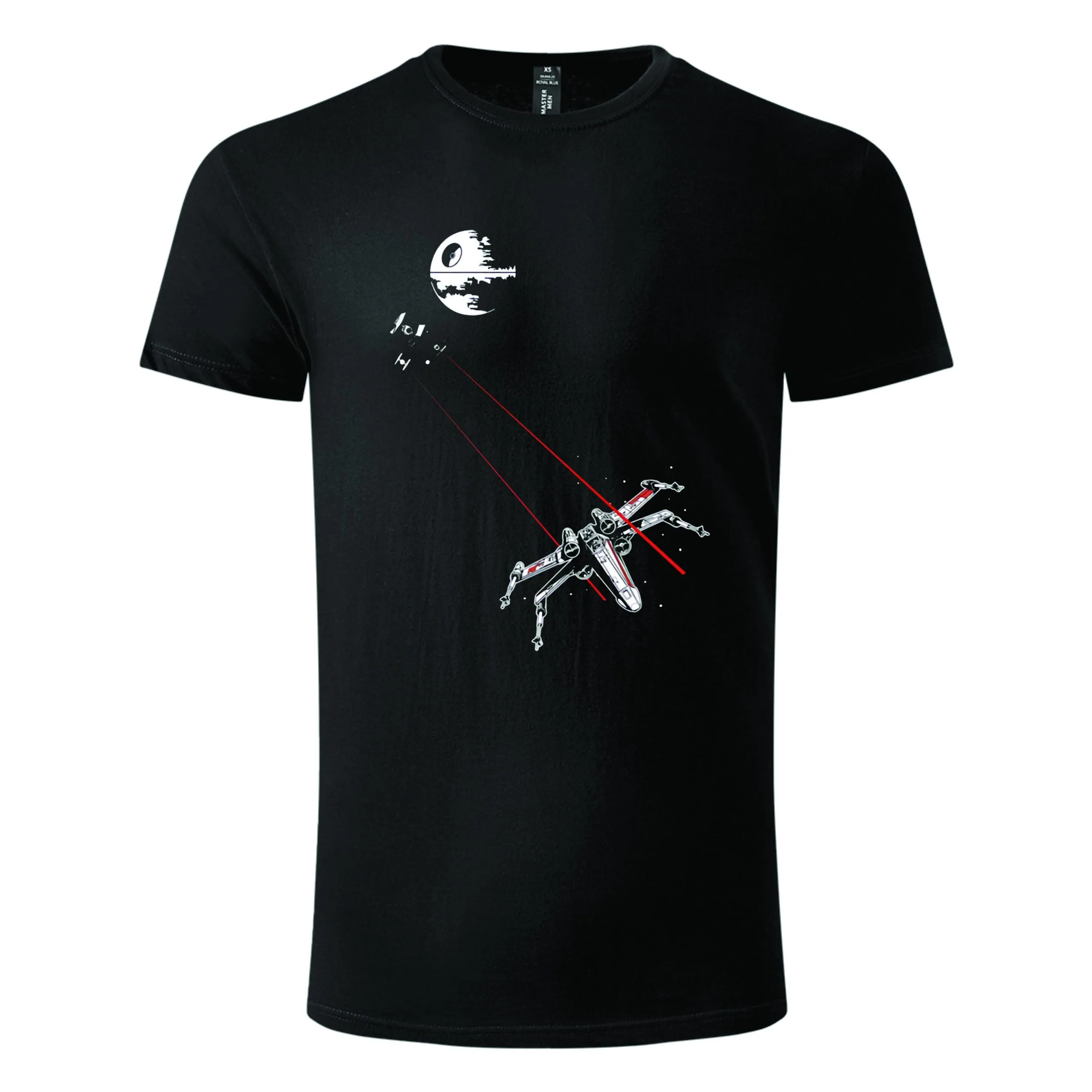 Majica kratkih rukava crna - X-Wing Tie Figher dogfight