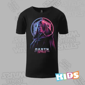 Dečije majica kratkih rukava crna – Darth Sidious neon night
