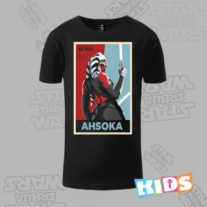Dečija majica kratkih rukava crna – Ahsoka Tano