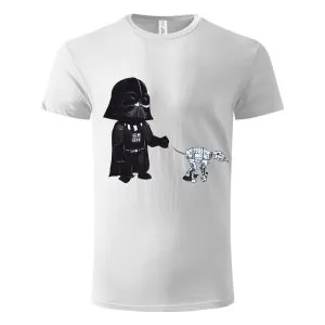 Majica kratkih rukava bela - Darth Vader AT-AT pet
