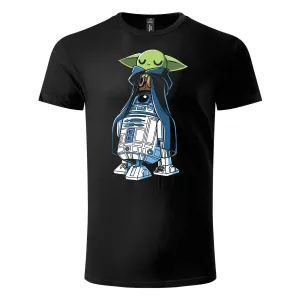 Majica kratkih rukava crna – Grogu and R2D2 best friends