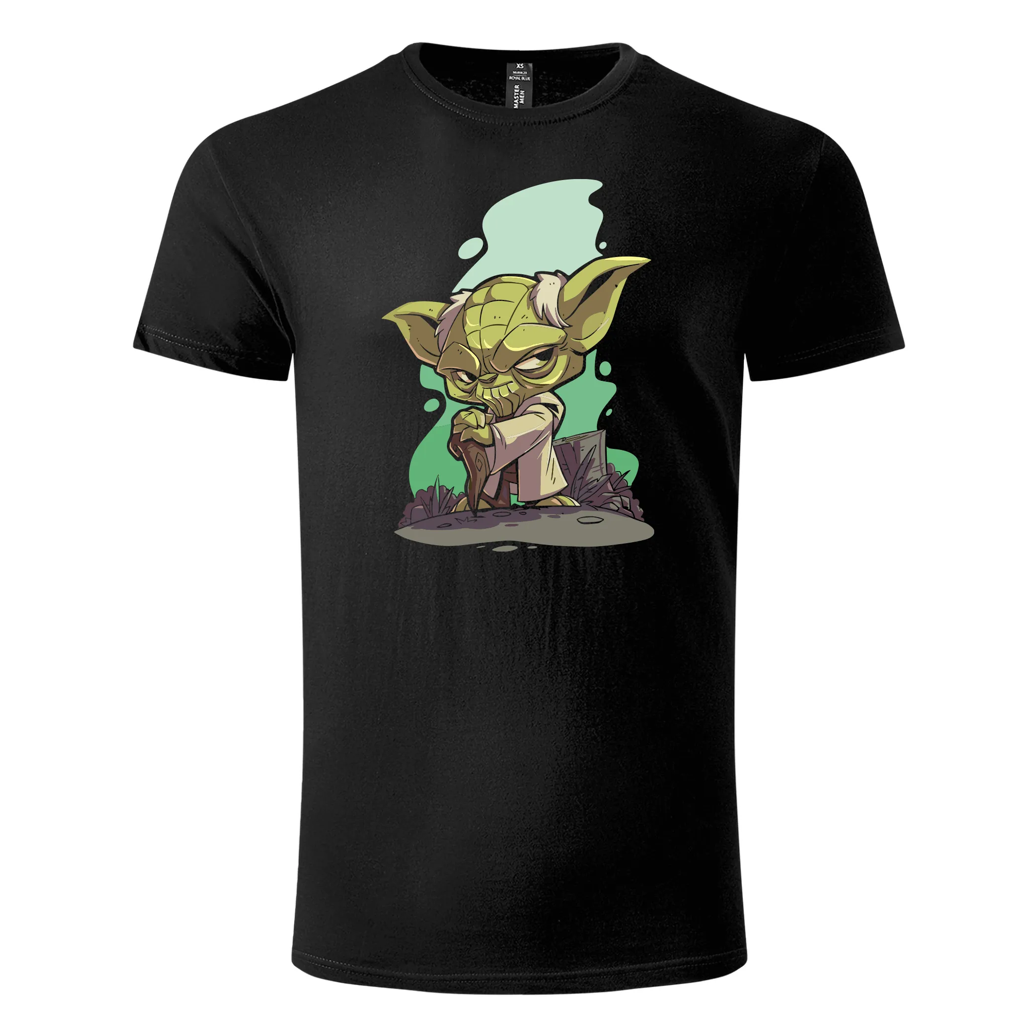 Majica kratkih rukava crna – Old Yoda animated