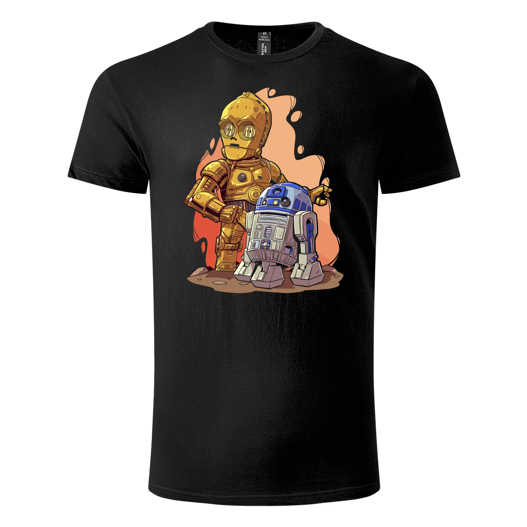 Majica kratkih rukava crna – C-3PO and R2D2 friends forever