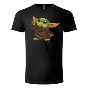 Majica kratkih rukava crna – Grogu touch the univers
