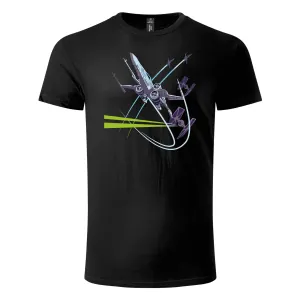 Majica kratkih rukava crna – X wing Tie fighter dogfight