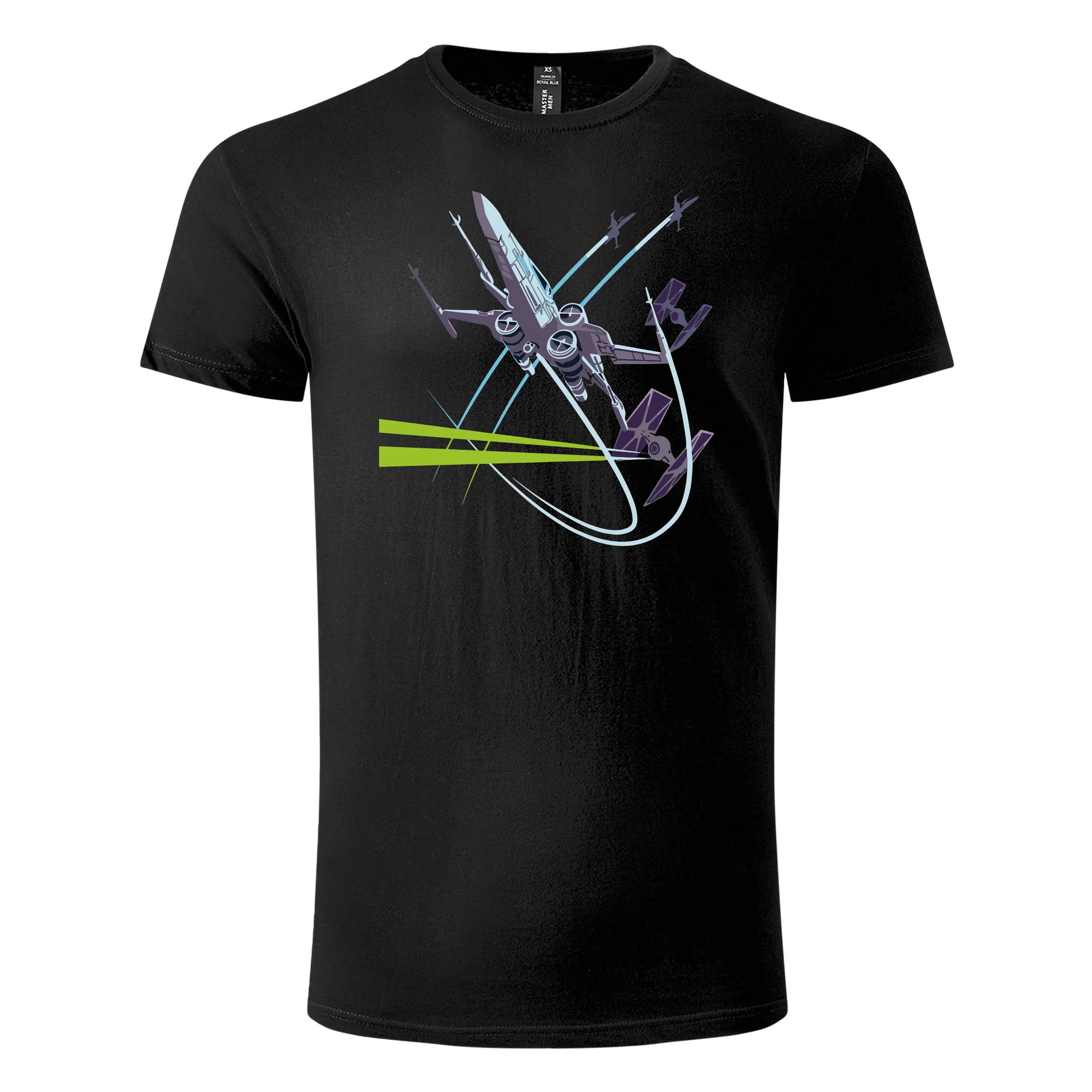 Majica kratkih rukava crna – X wing Tie fighter dogfight