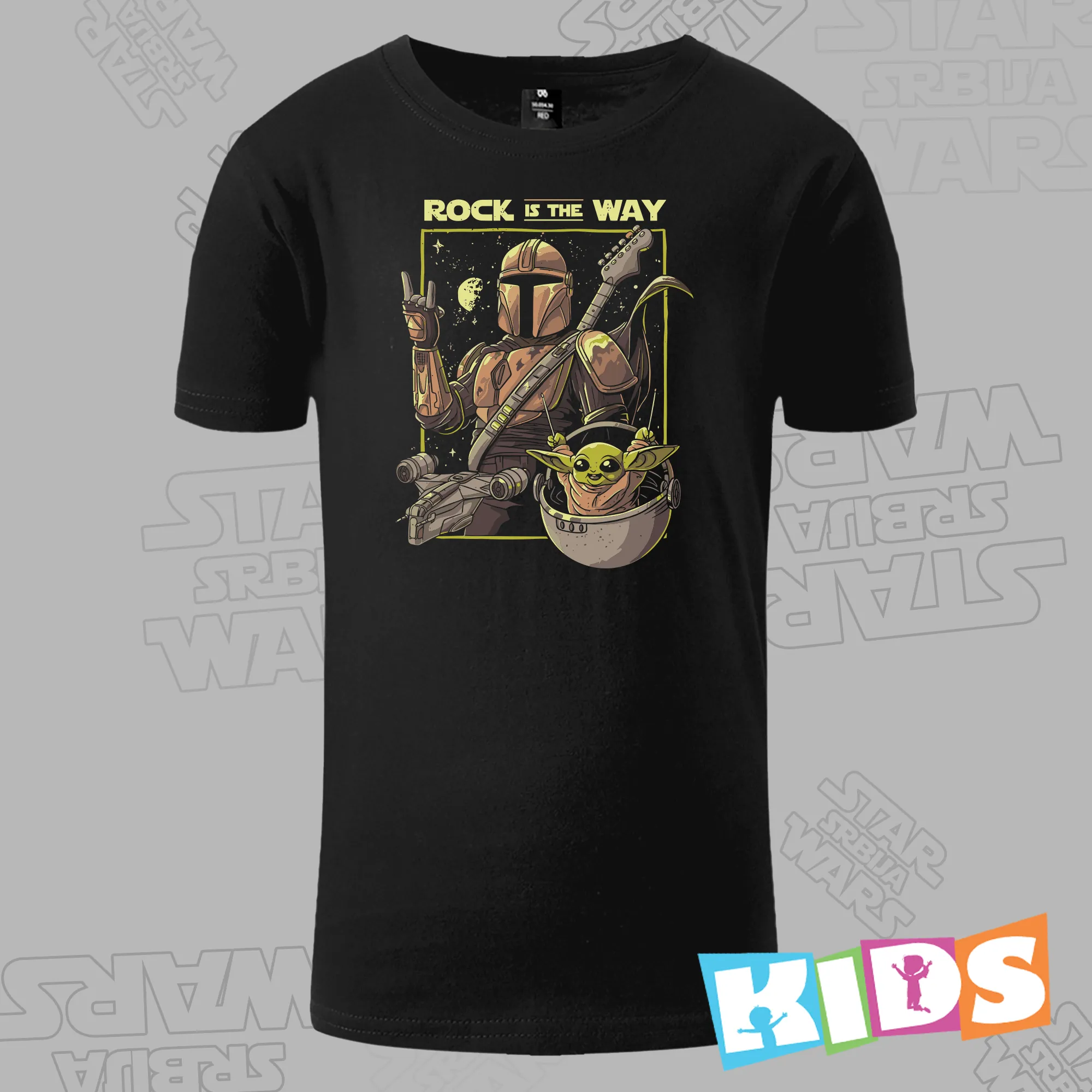 Dečija Majica kratkih rukava crna – Rock is the Way