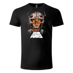 Majica kratkih rukava crna – Luke Skywalker flying X wing